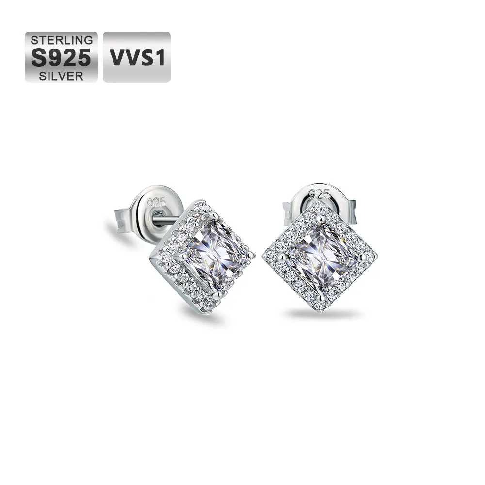 0.5 Carats *2 VVS1 Moissanite Stud Earrings for Women