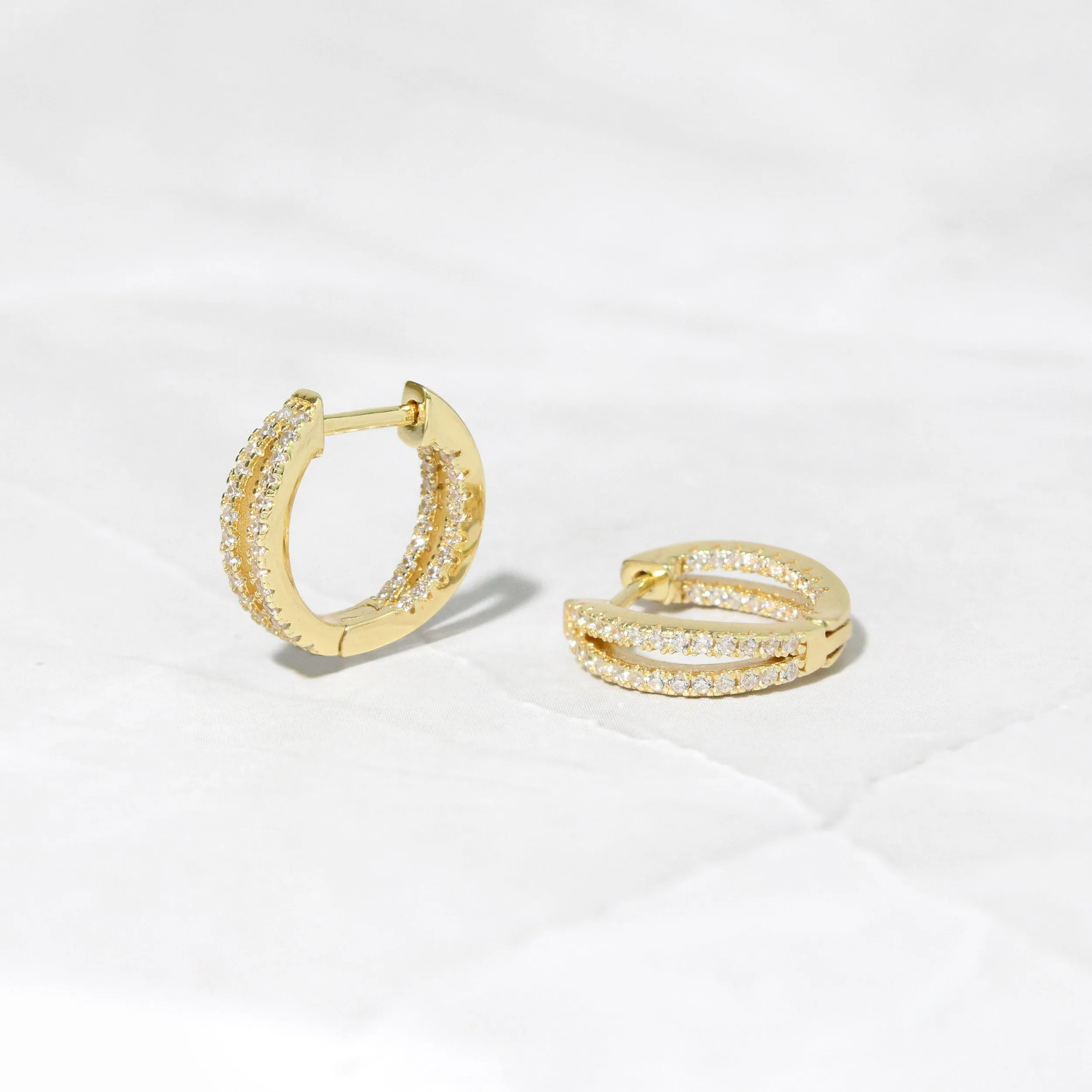 0.50 TCW Round Moissanite Hoop Earrings for Women