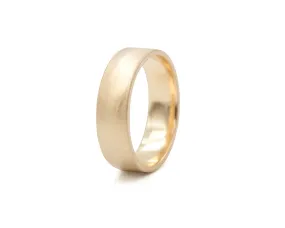 6mm Gold Flat Ribbon Band