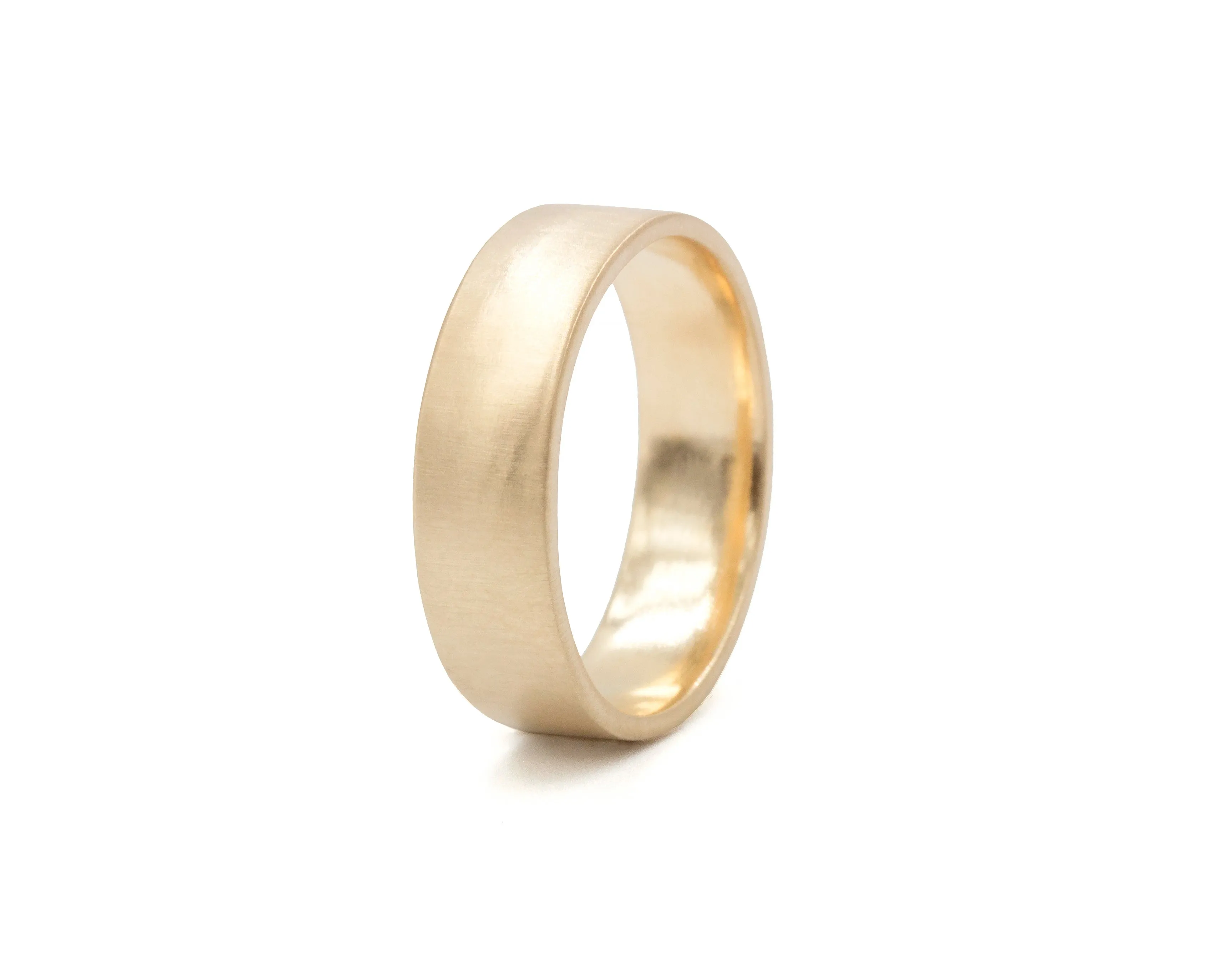 6mm Gold Flat Ribbon Band