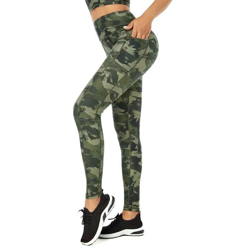 Athena Camo Side Pockets Gym Leggings