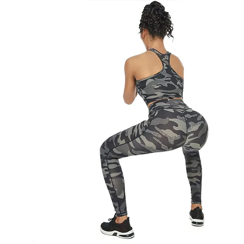 Athena Camo Side Pockets Gym Leggings