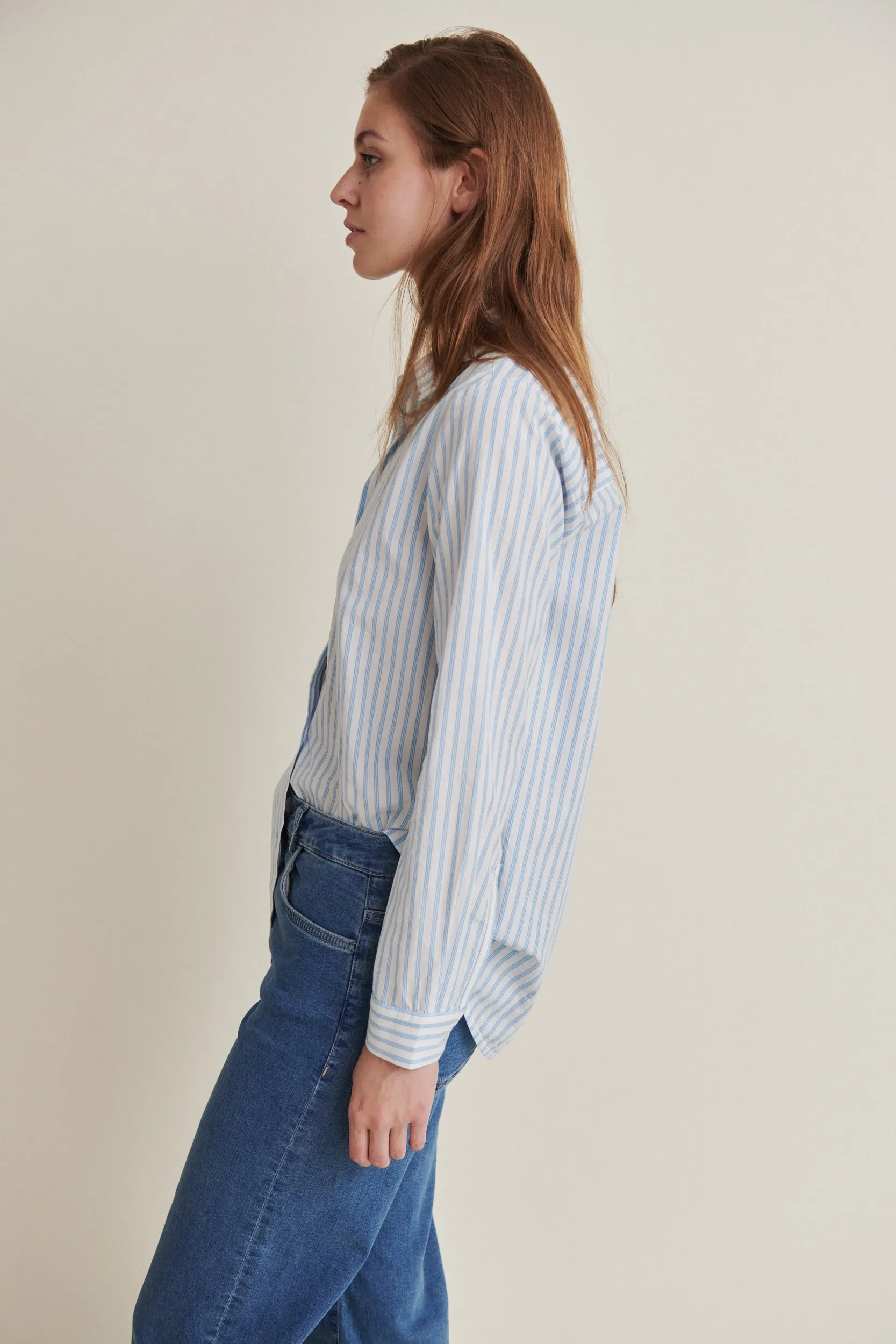 Aya Shirt - Birch / Alaskan blue