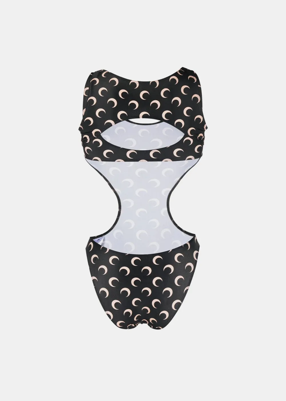 Black Crescent Moon Monogram Swimsuit