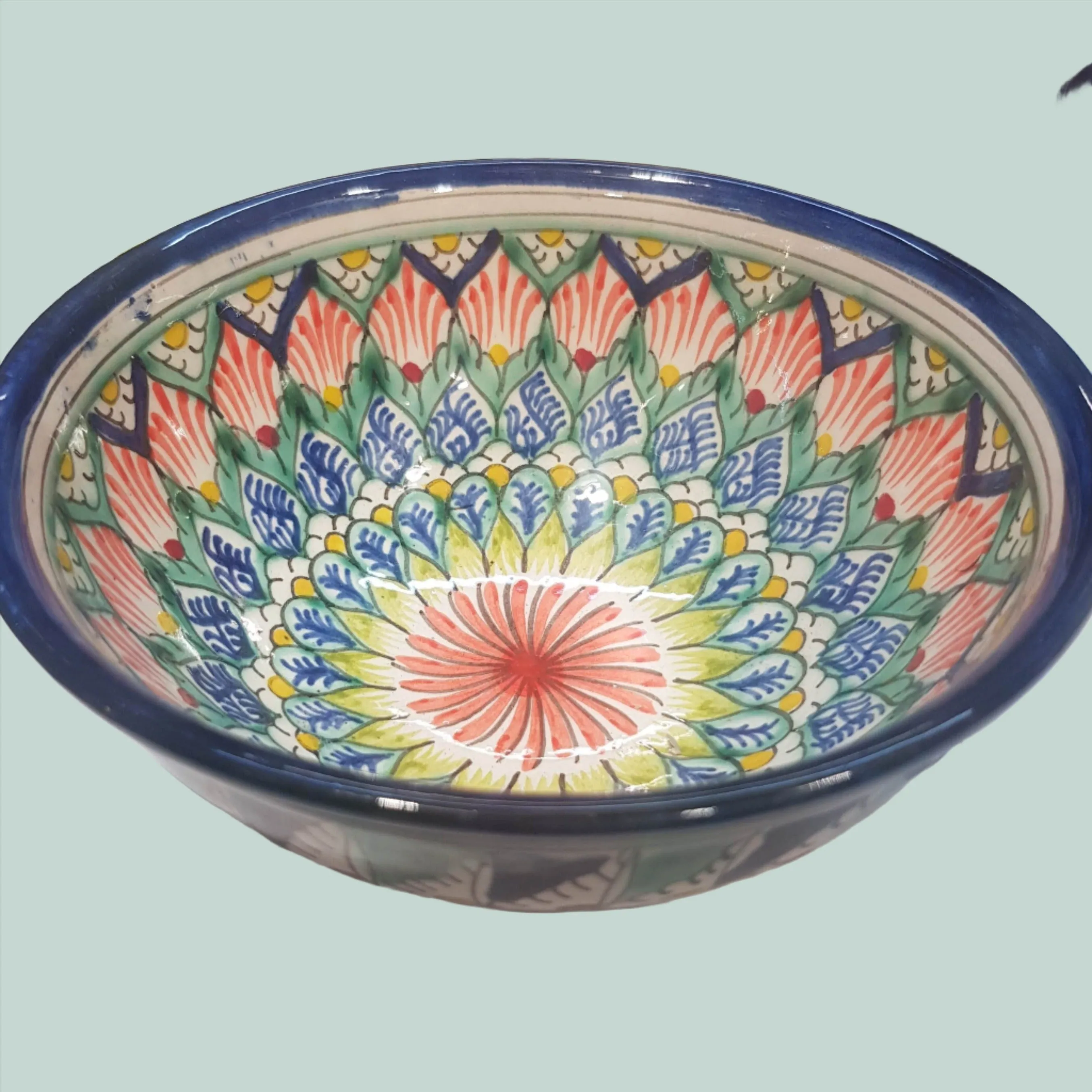 Handmade Armenian Ceramic bowl for serving or decoration.