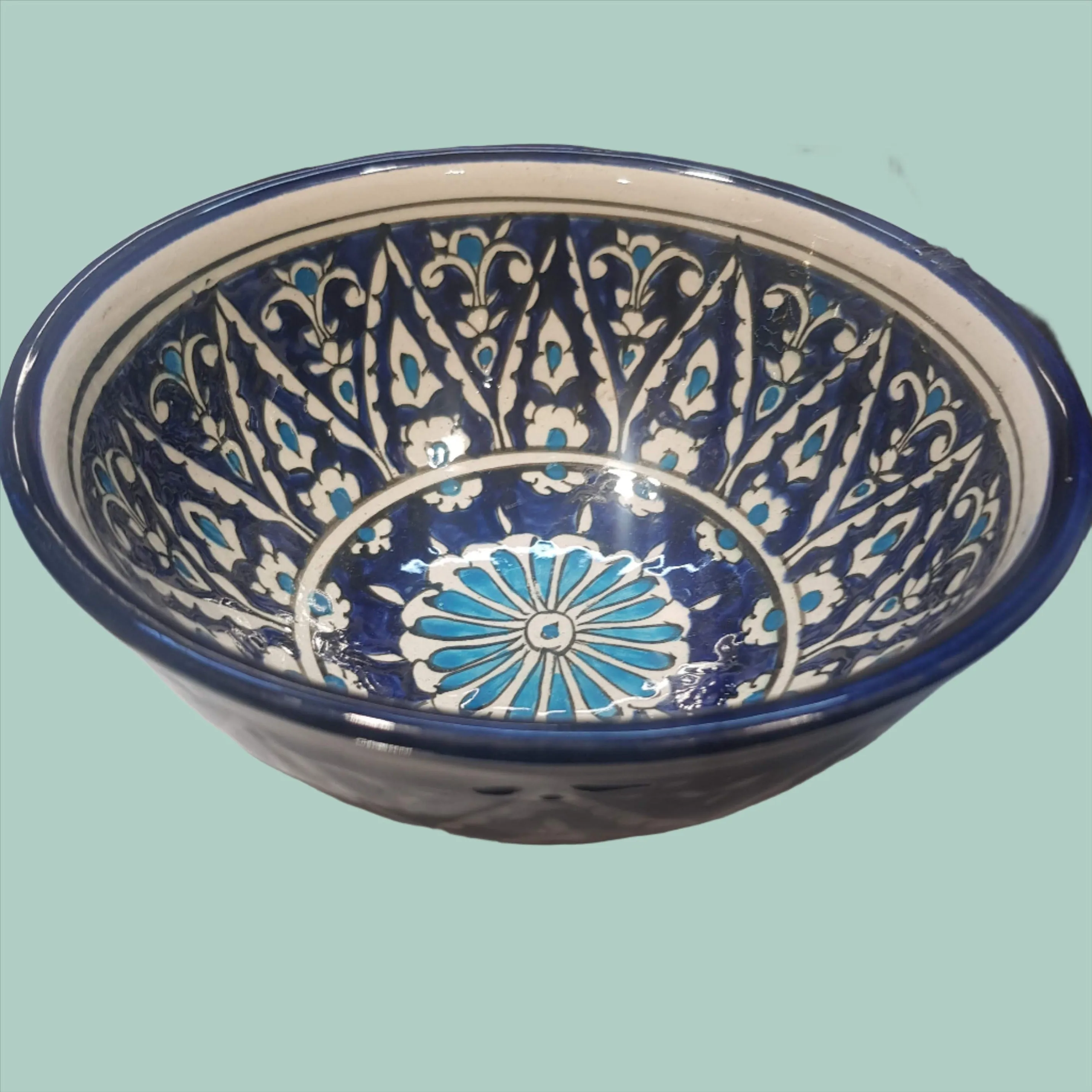 Handmade Armenian Ceramic bowl for serving or decoration.