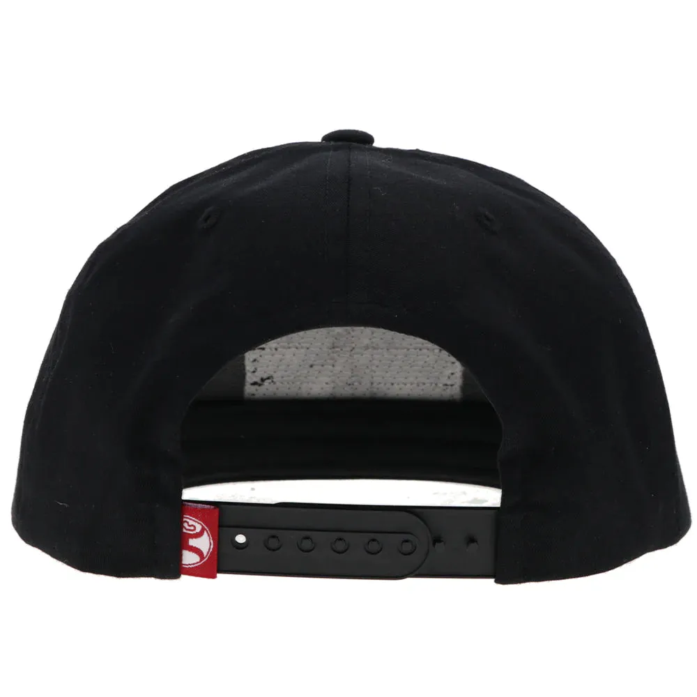 HOOEY JOHN WAYNE HAT BLACK W/RED & WHITE PATCH