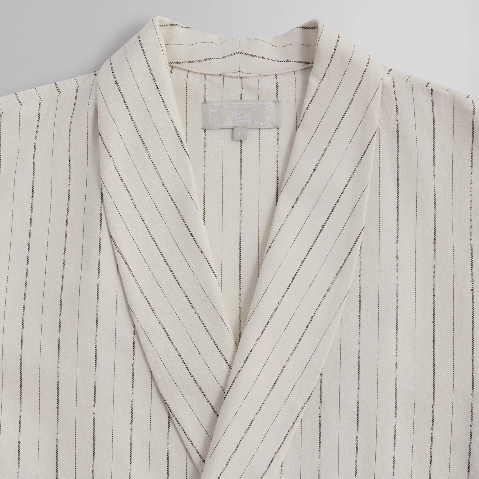 Kith Striped Twill Thompson Crossover Shirt - Sandrift