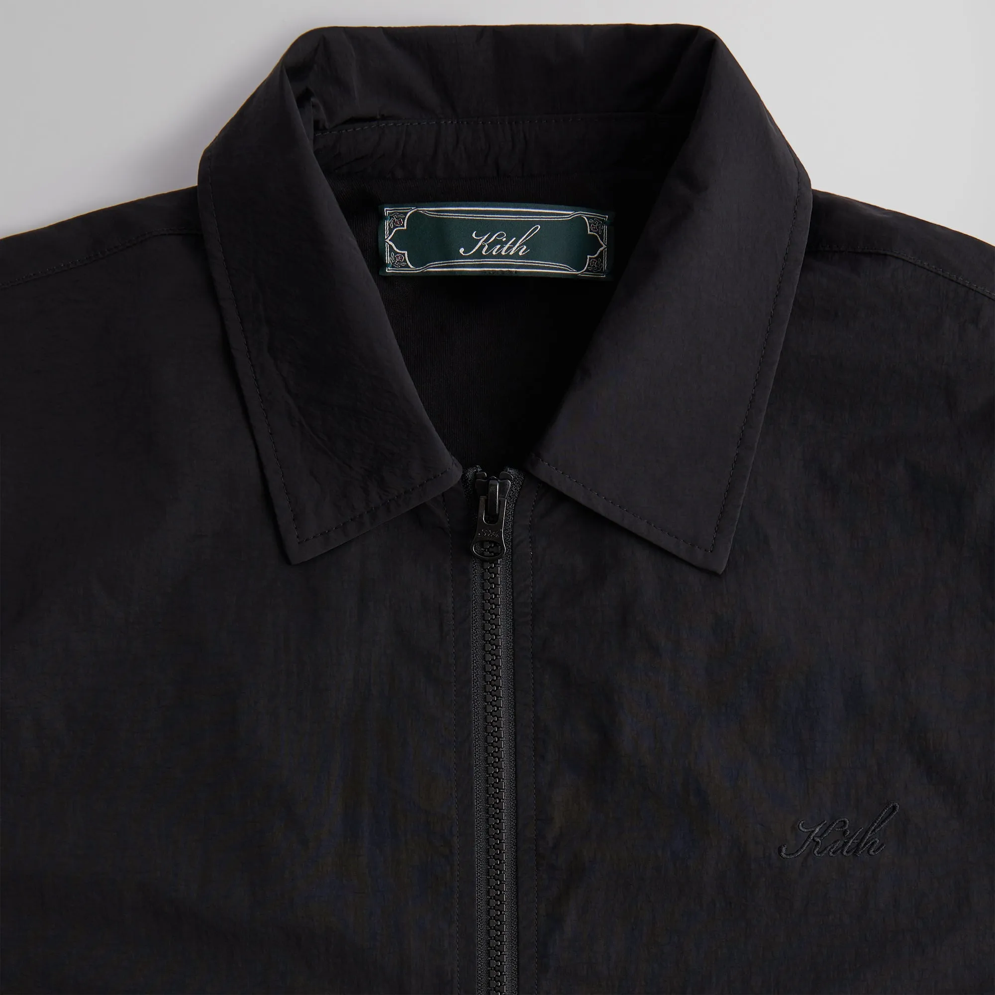 Kith Wrinkle Nylon Coaches Jacket - Black