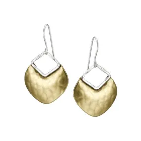 Marjorie Baer Mixed Metal Earrings With Silver Trim