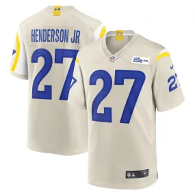 Men's Nike Darrell Henderson Jr. Bone Los Angeles Rams Player Game Jersey