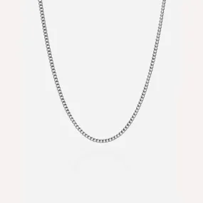 Minimal Chain Necklace Silver Adjustable 50-60cm/20-24'