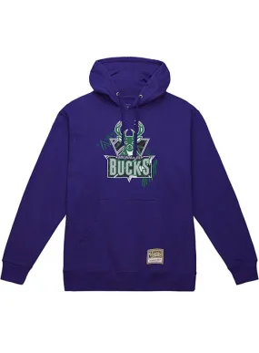 Mitchell & Ness HWC'93 Game Day Pattern Milwaukee Bucks Hooded Sweatshirt