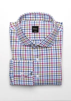 Multi Color Gingham Performance Stretch Shirt - Wrinkle Resistant