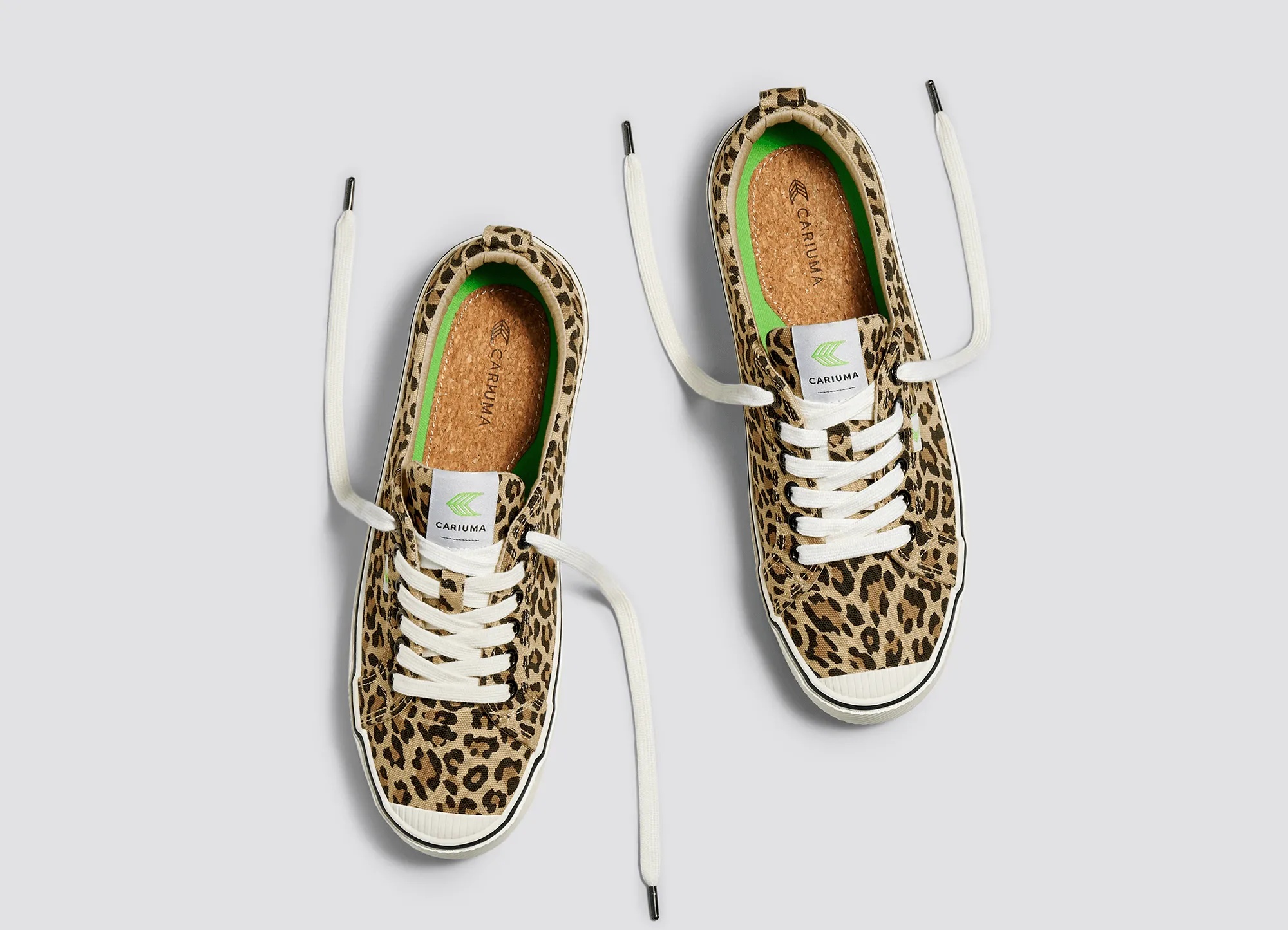 OCA Low Stripe Leopard Print Canvas Sneaker Women