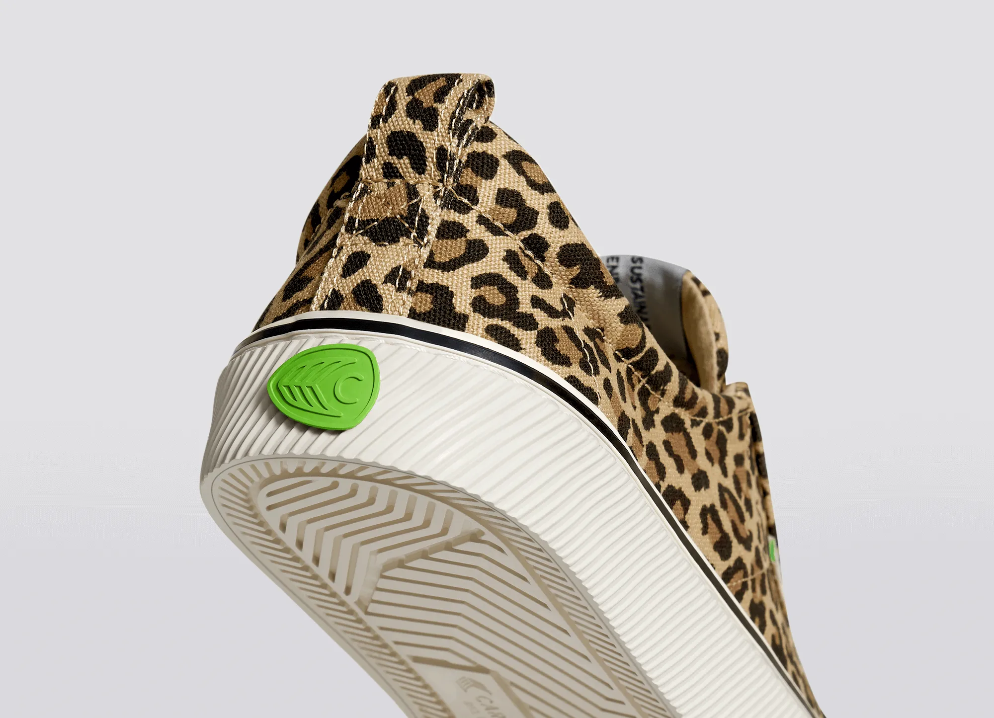 OCA Low Stripe Leopard Print Canvas Sneaker Women