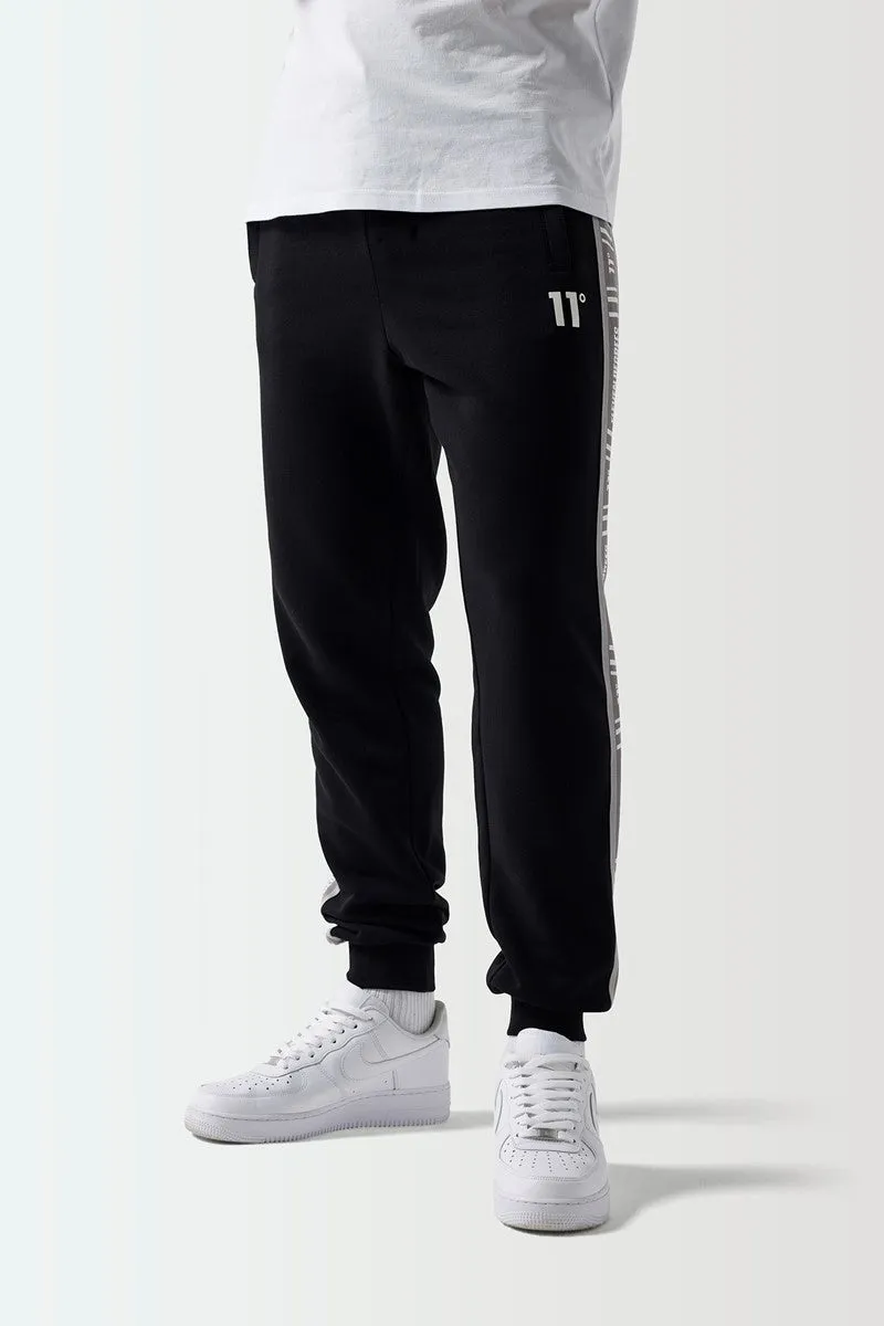 Retro Taped Slim Fit Joggers - Black