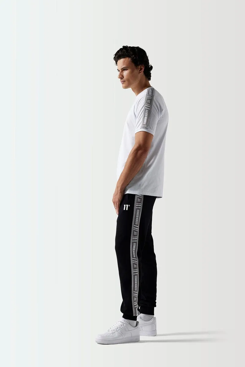 Retro Taped Slim Fit Joggers - Black