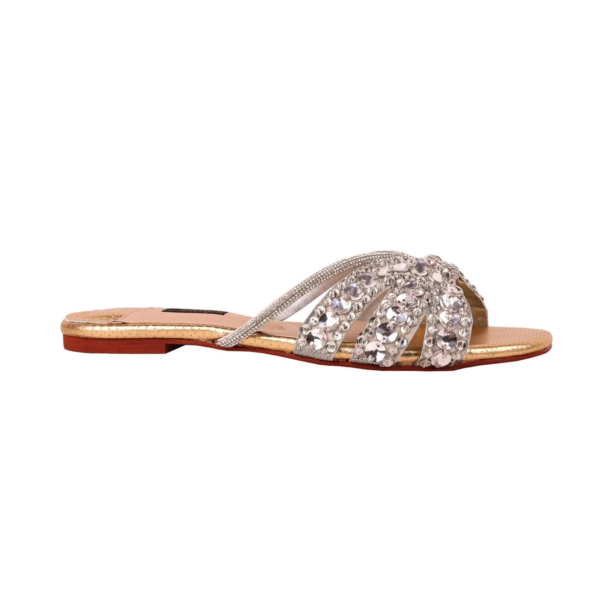 Sasha - Gold Textured Flats