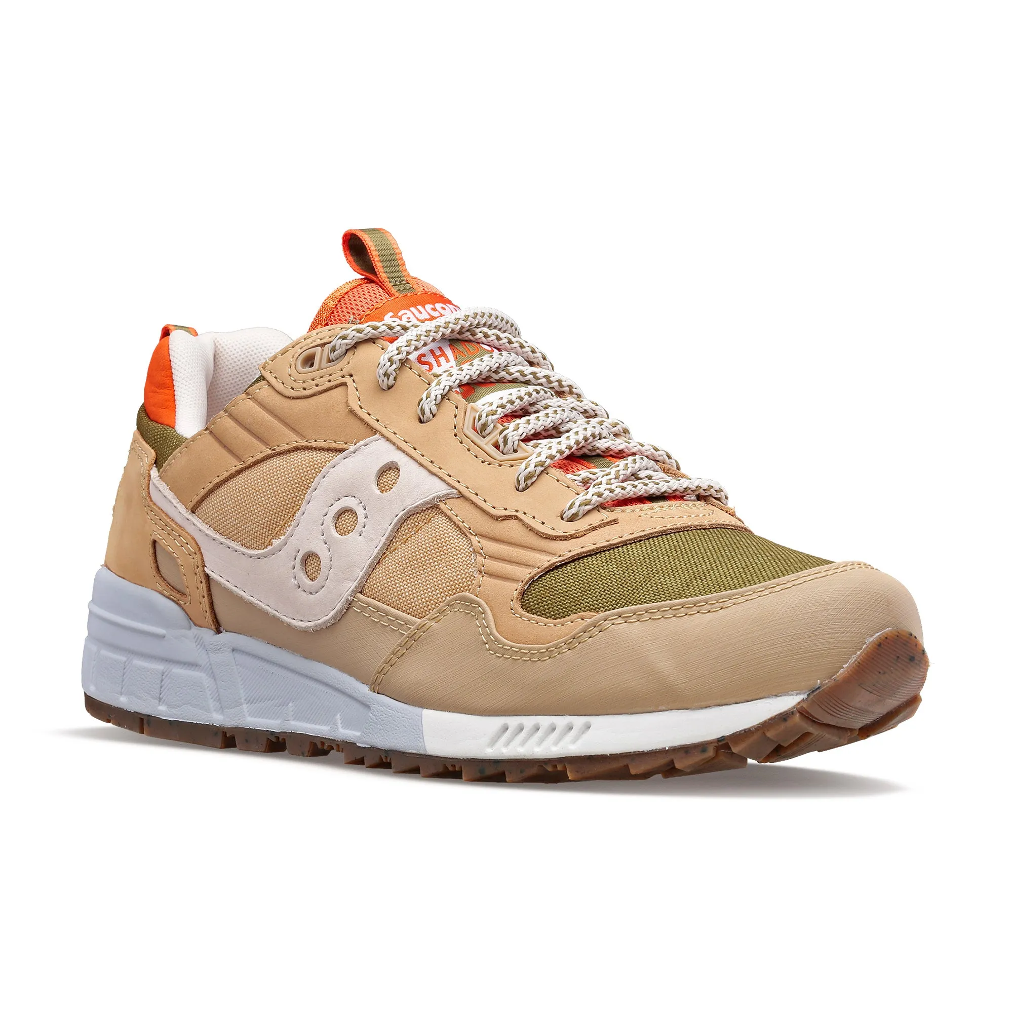 Saucony Shadow 5000 OUTDOOR Trainers - Khaki/Orange