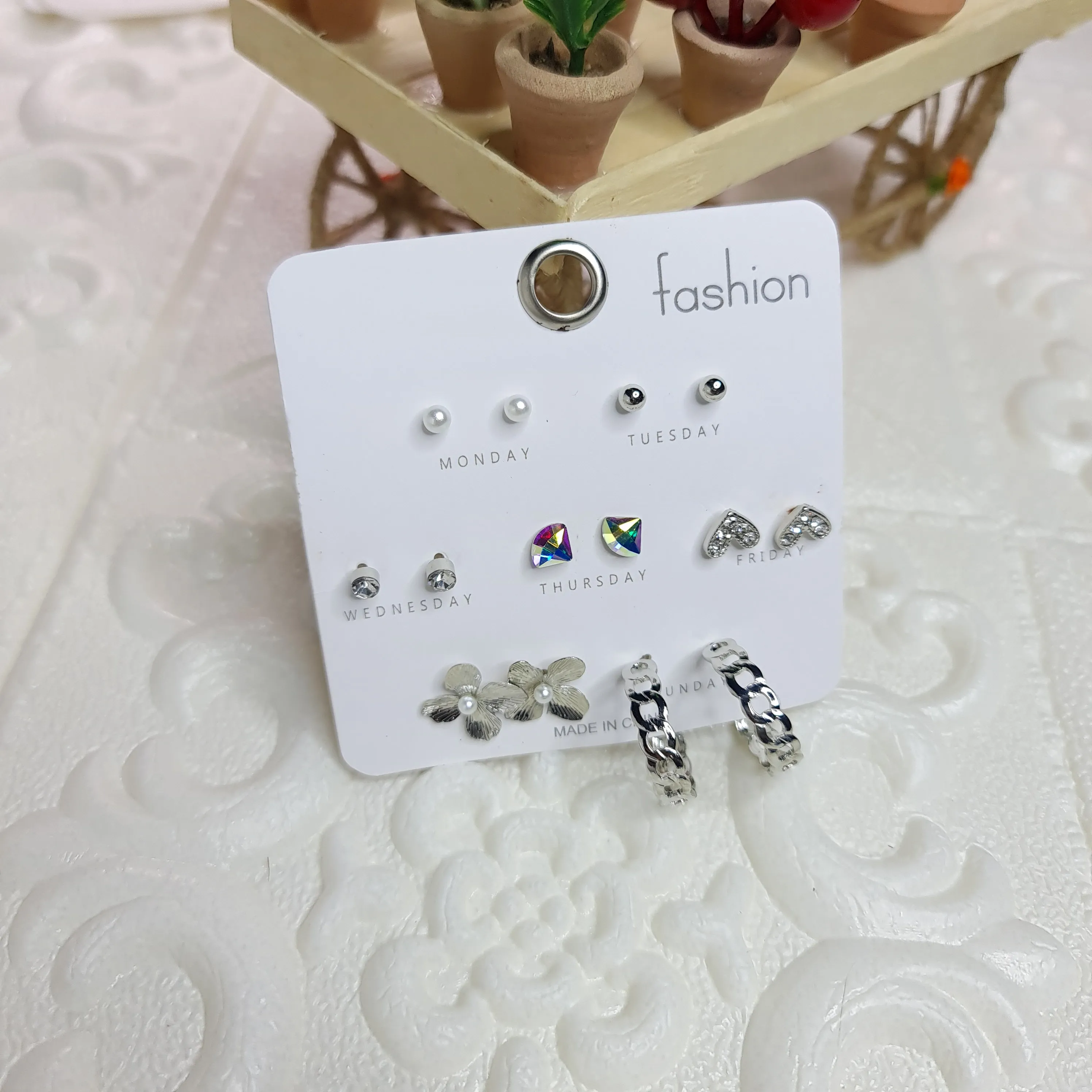 Silver Studs Card