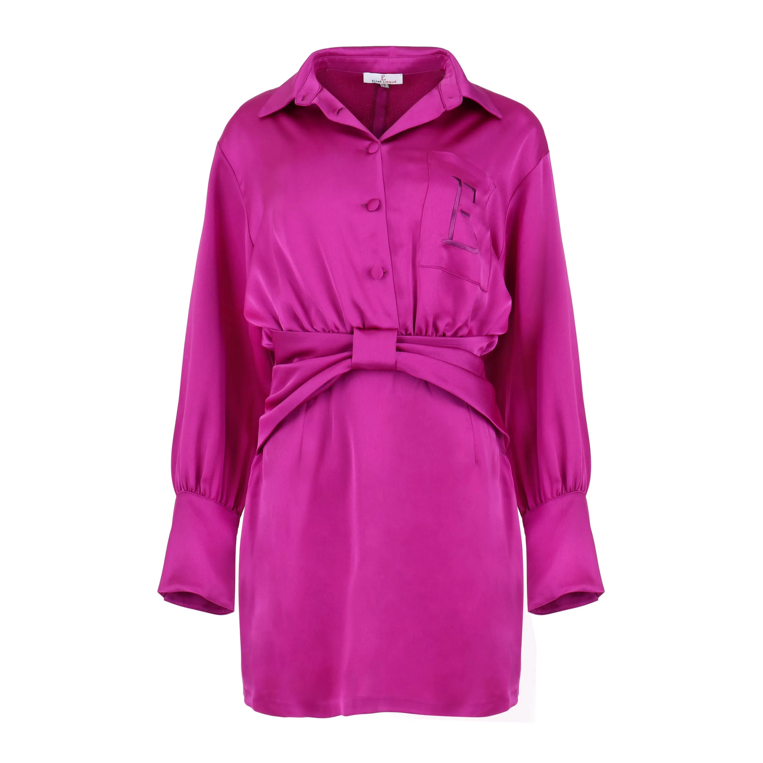 Slay all day |  Fuchsia Shirt dress