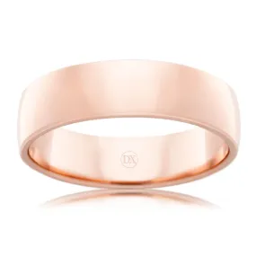 Soft Dome 6mm - 18ct Rose Gold