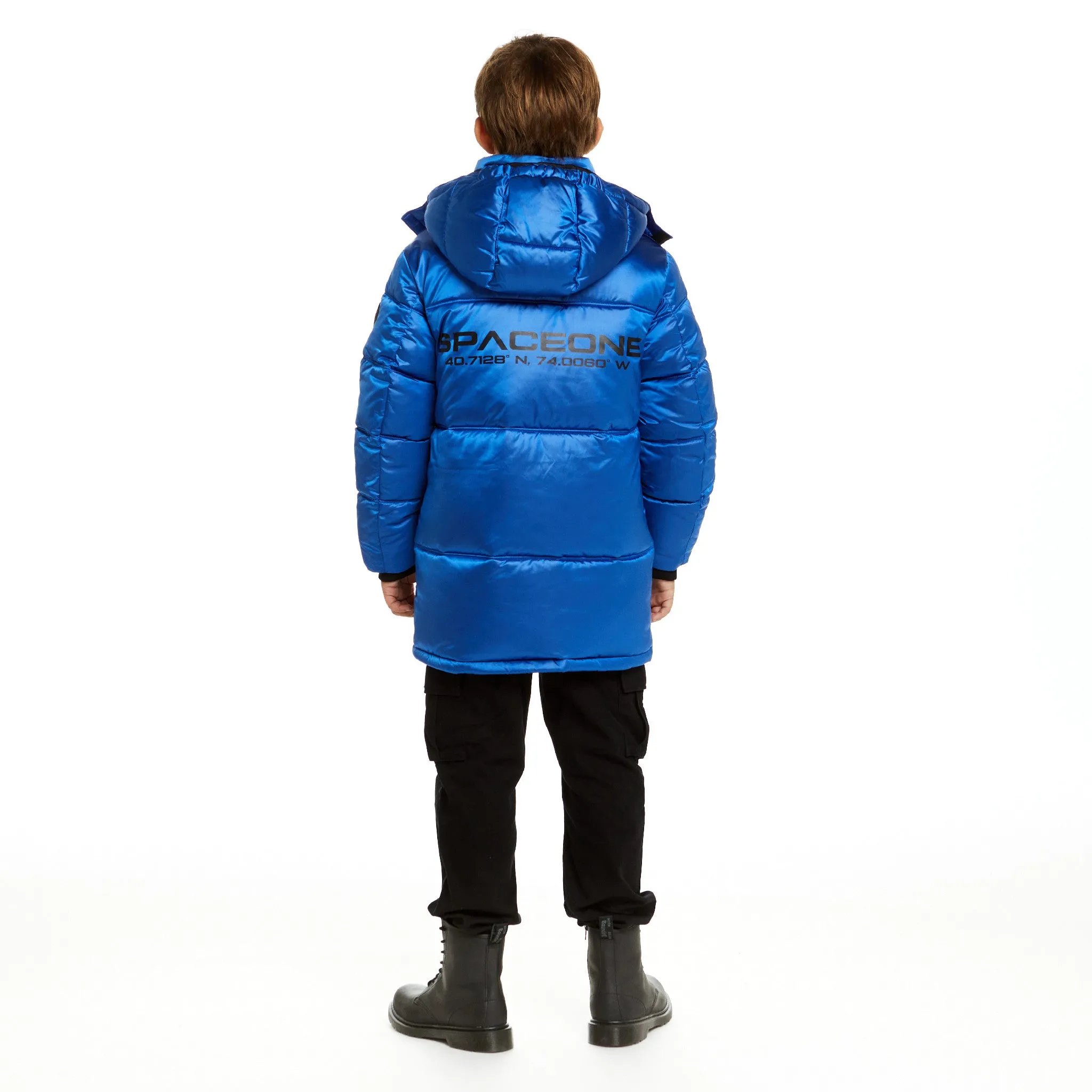 SPACEONE x Andy & Evan | Galactic Puffer Jacket | Astronaut Blue