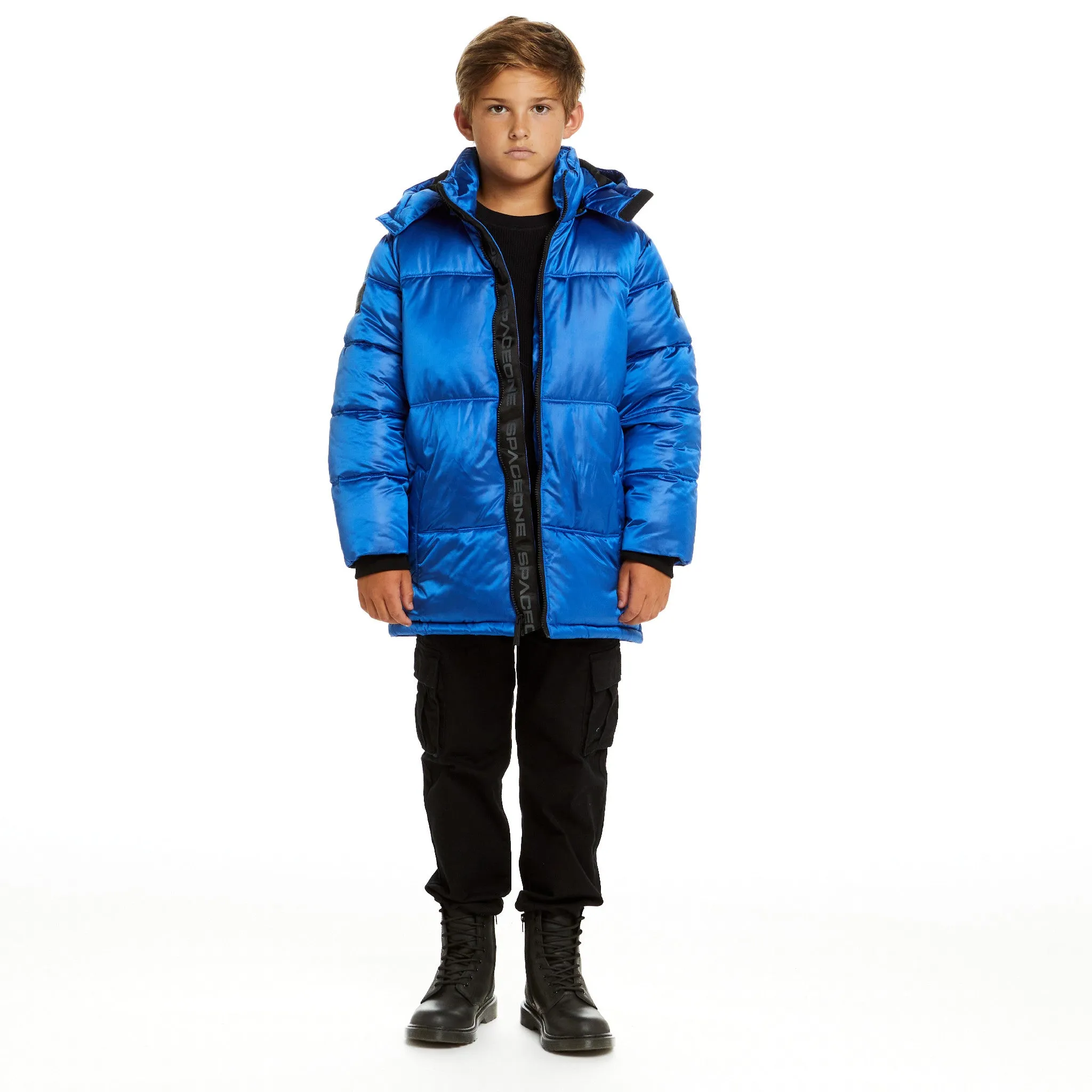 SPACEONE x Andy & Evan | Galactic Puffer Jacket | Astronaut Blue