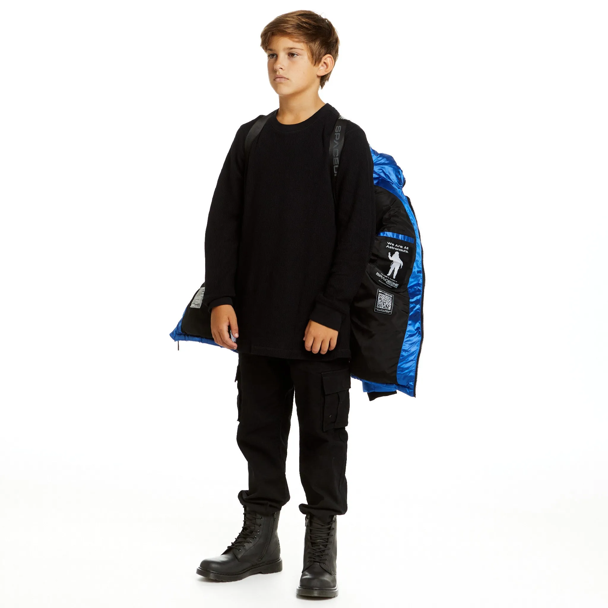 SPACEONE x Andy & Evan | Galactic Puffer Jacket | Astronaut Blue