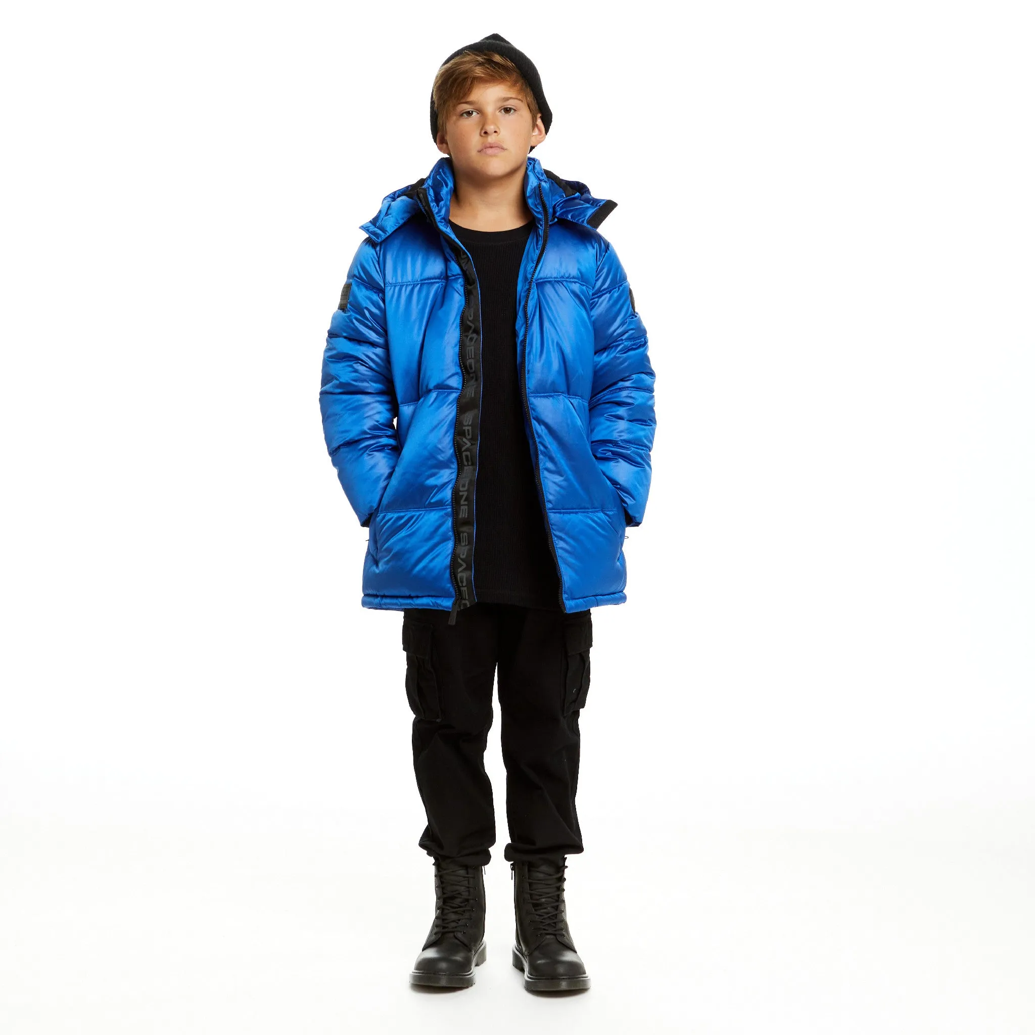 SPACEONE x Andy & Evan | Galactic Puffer Jacket | Astronaut Blue