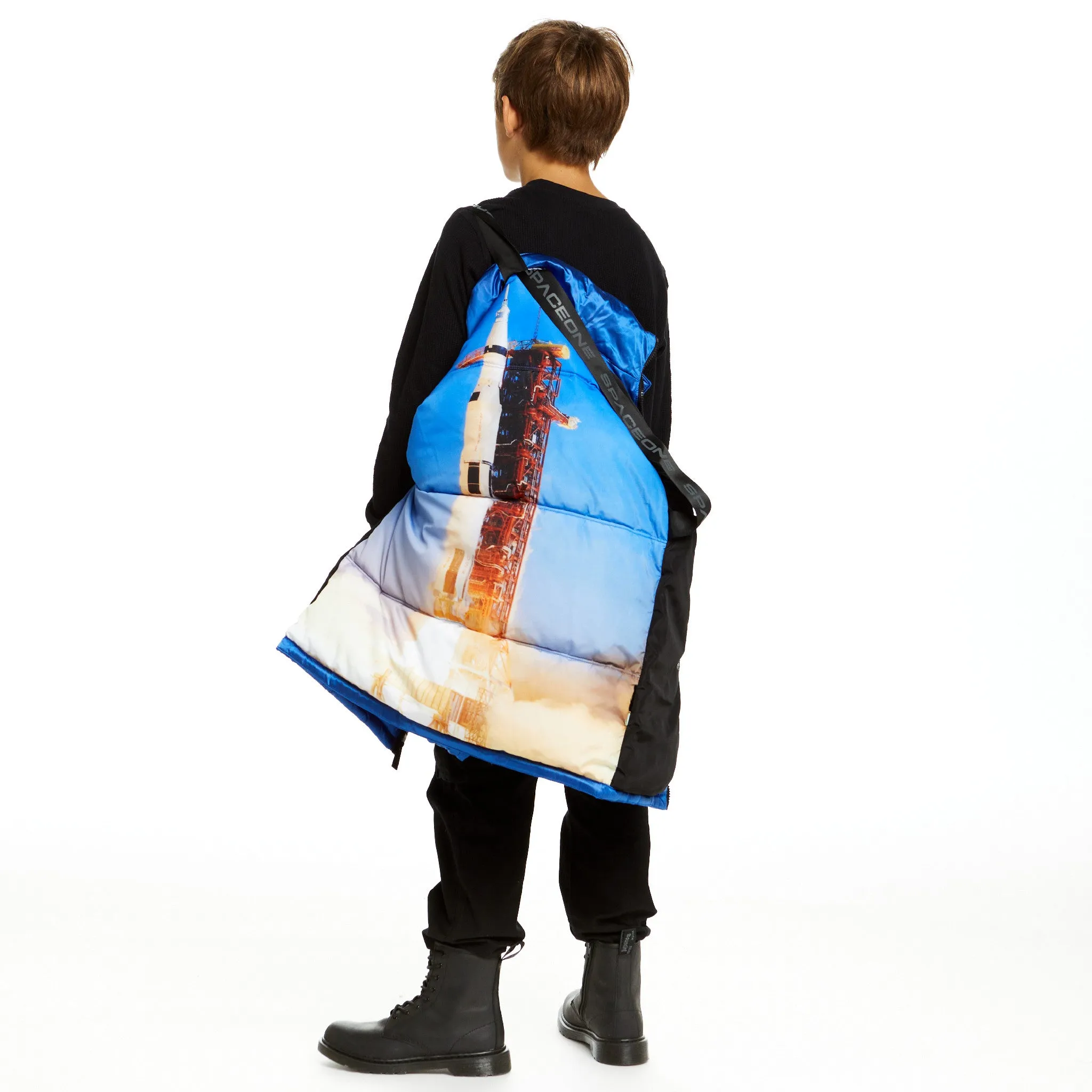 SPACEONE x Andy & Evan | Galactic Puffer Jacket | Astronaut Blue