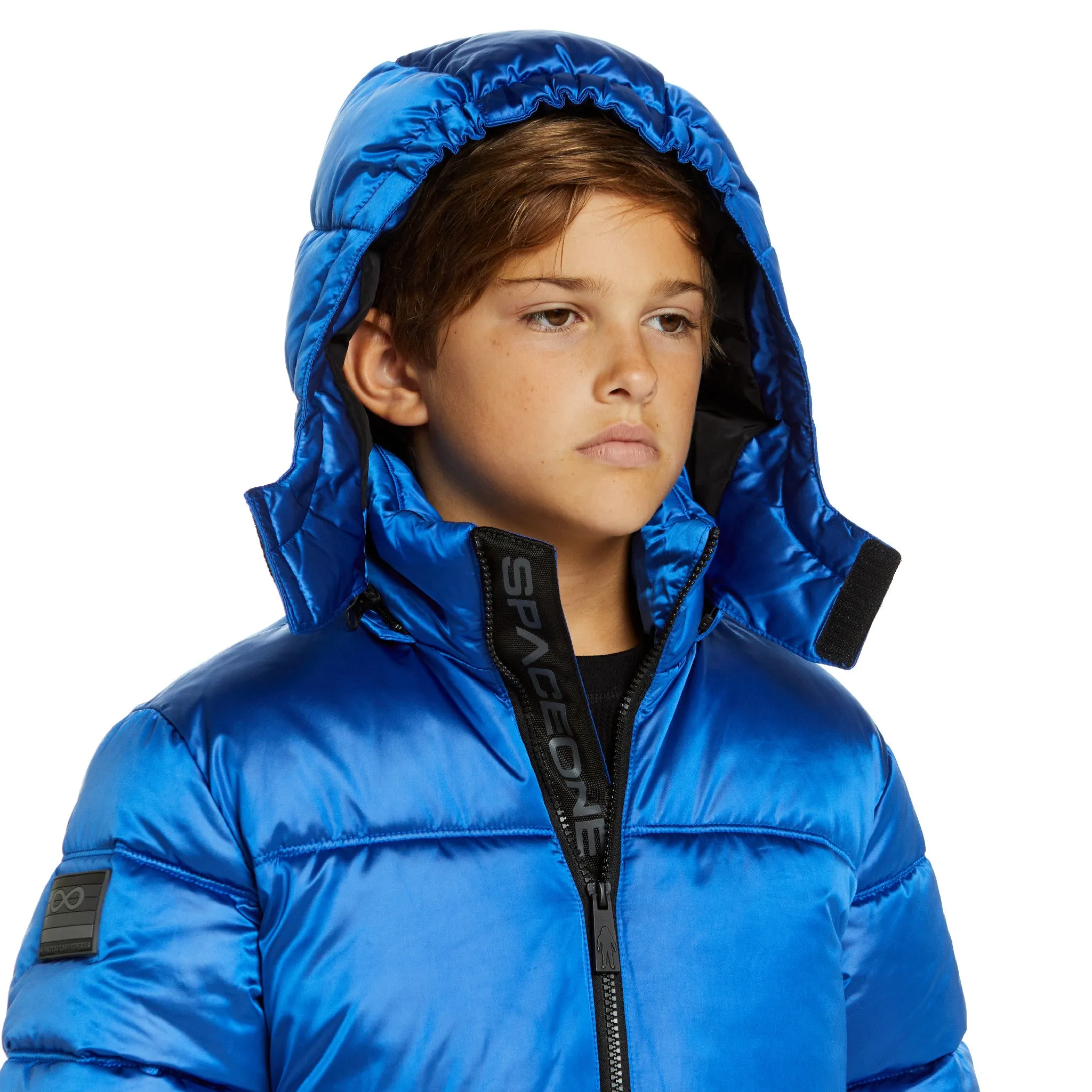 SPACEONE x Andy & Evan | Galactic Puffer Jacket | Astronaut Blue