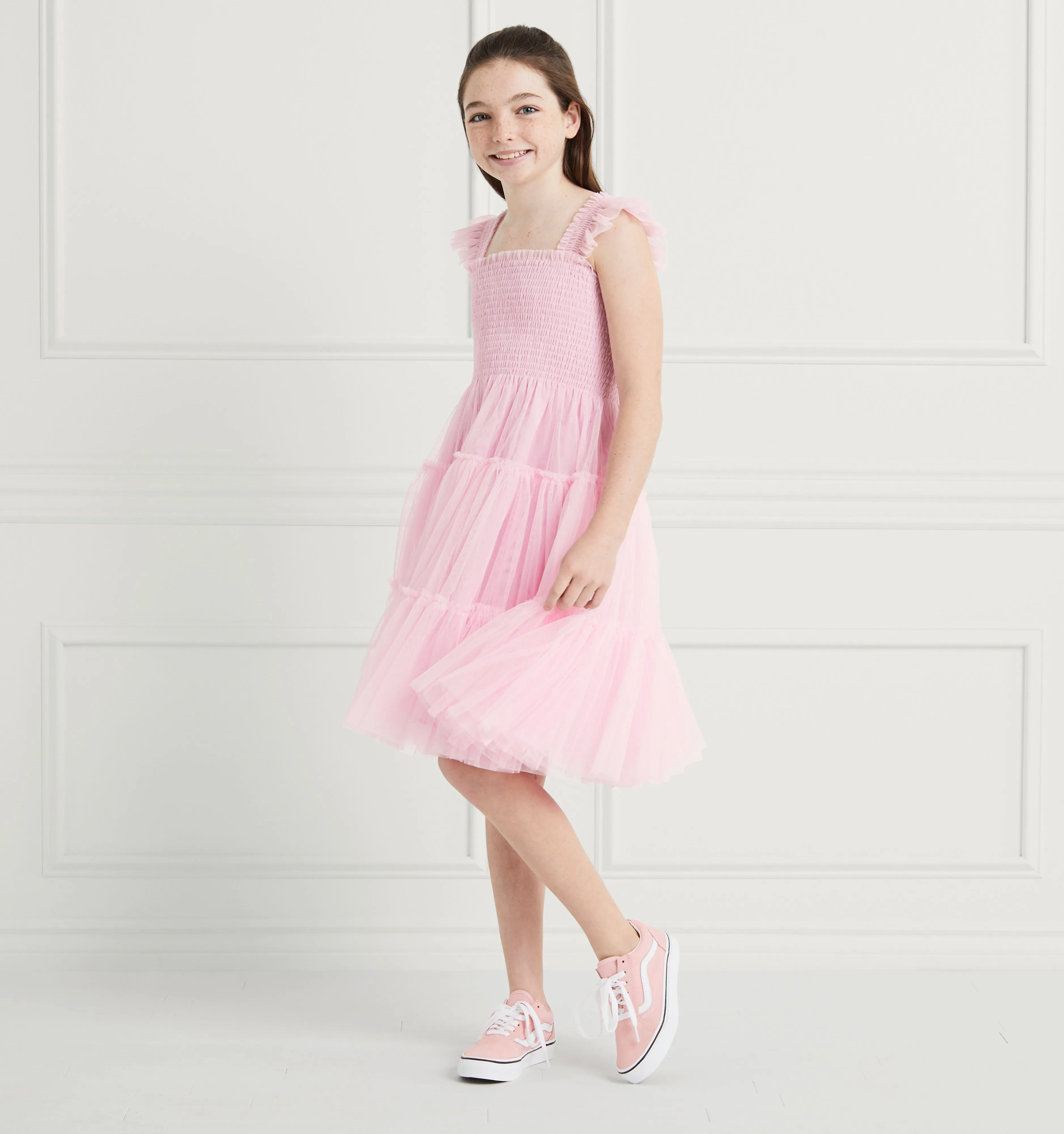 The Tiny Tulle Ellie Nap Dress - Pink Tulle