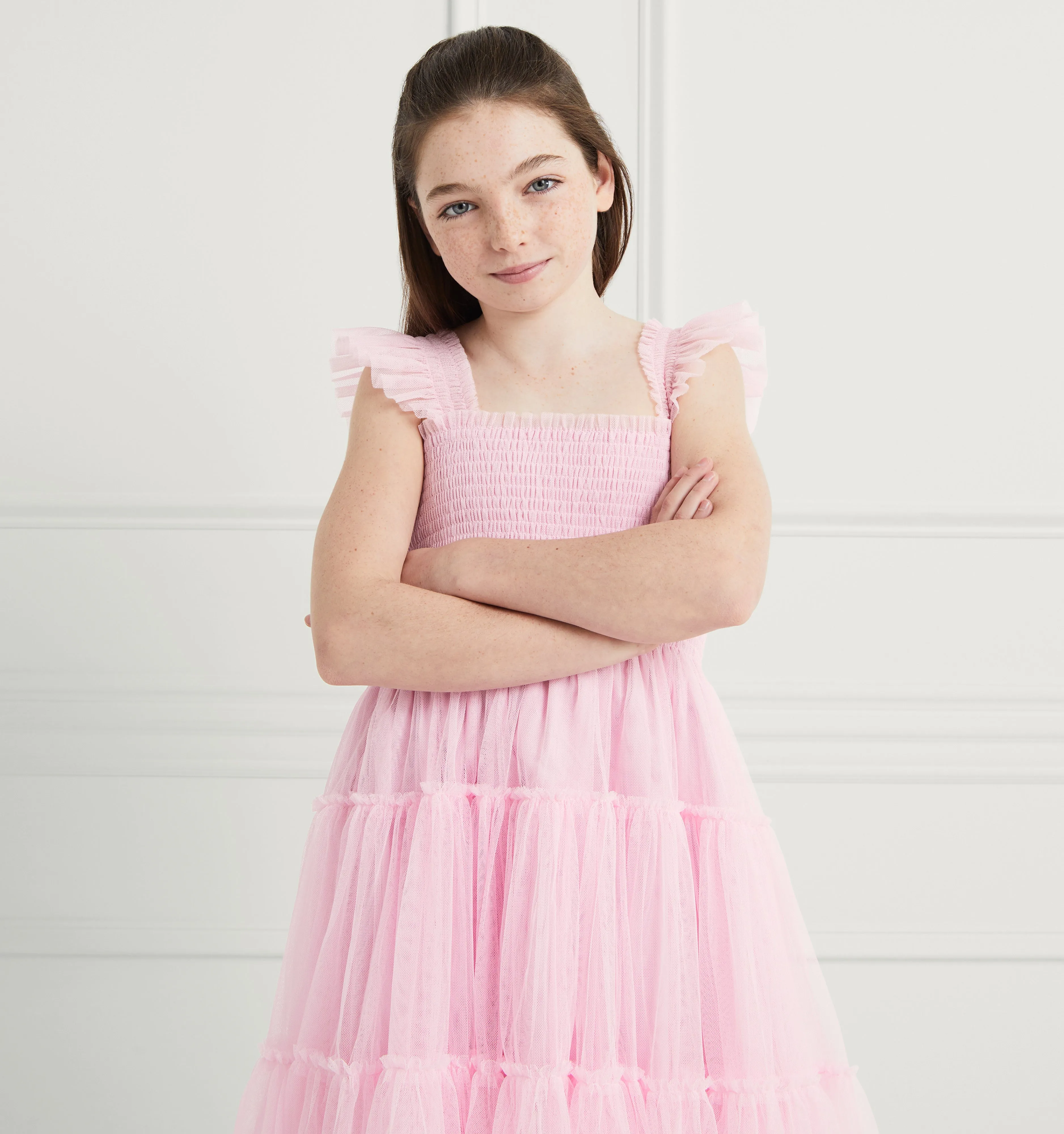 The Tiny Tulle Ellie Nap Dress - Pink Tulle