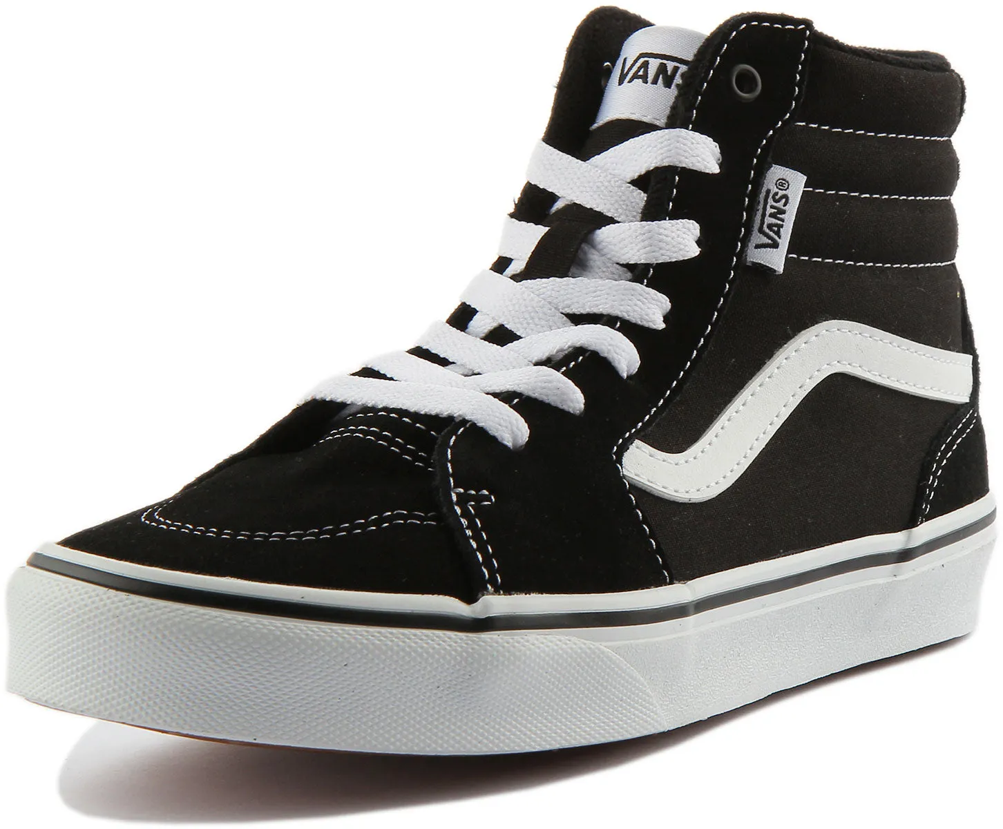 Vans Filmore Hi In Black White For Junior