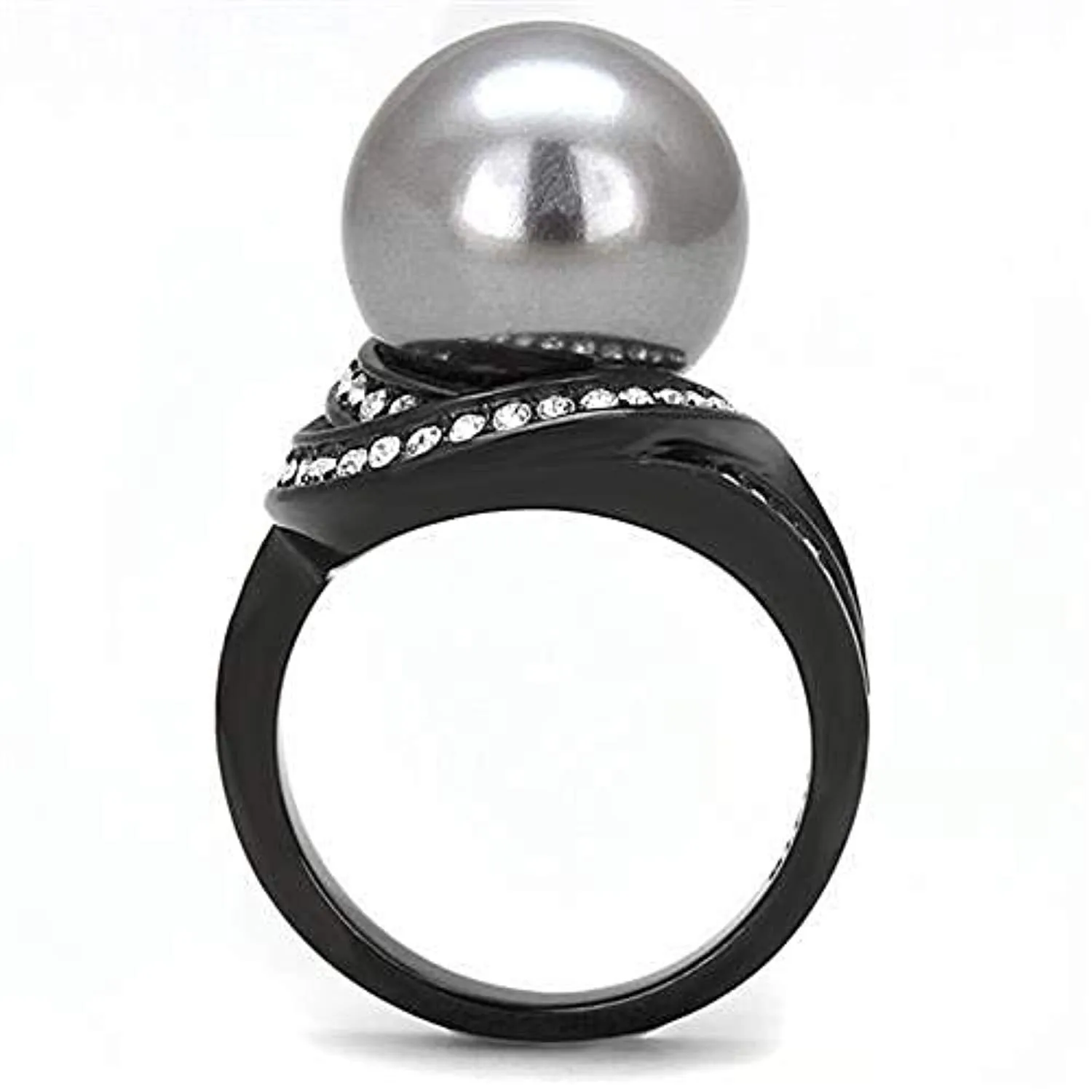 WildKlass Stainless Steel Ring IP Women Synthetic Gray