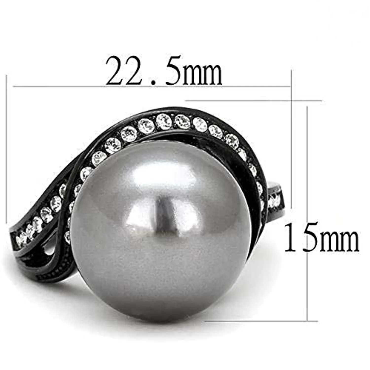 WildKlass Stainless Steel Ring IP Women Synthetic Gray