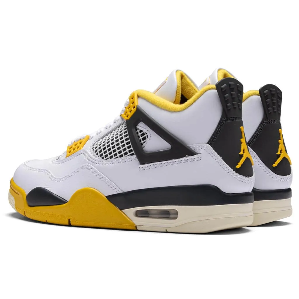 Women's Air Jordan 4 Retro - White/Coconut Milk/Vivid Sulfur