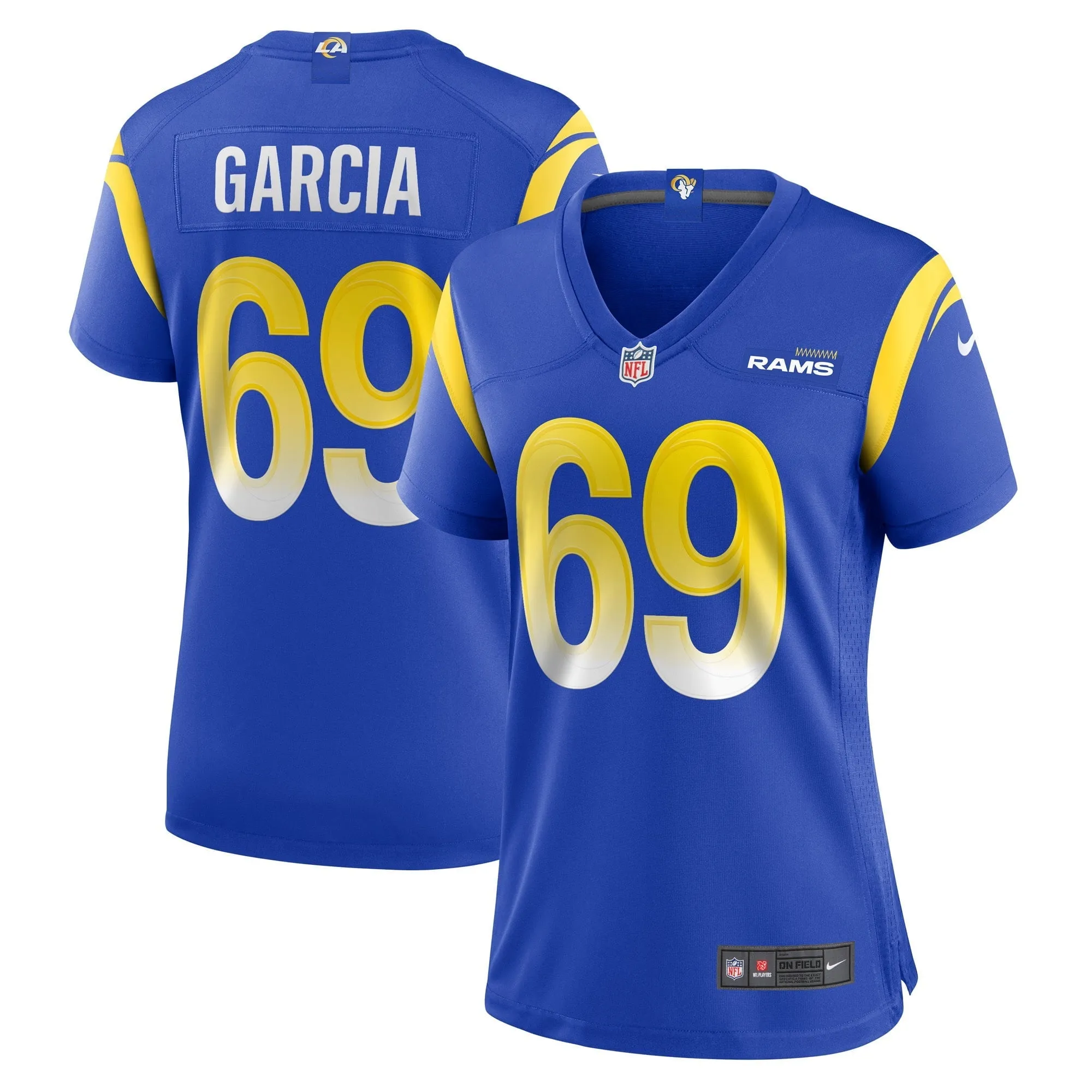 Women's Nike Elijah Garcia Royal Los Angeles Rams Game Player Jersey