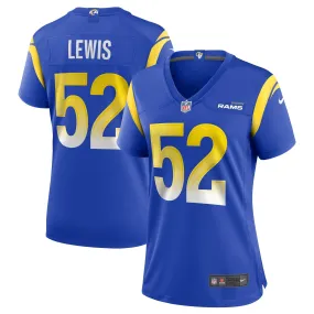 Women's Nike Terrell Lewis Royal Los Angeles Rams Game Jersey