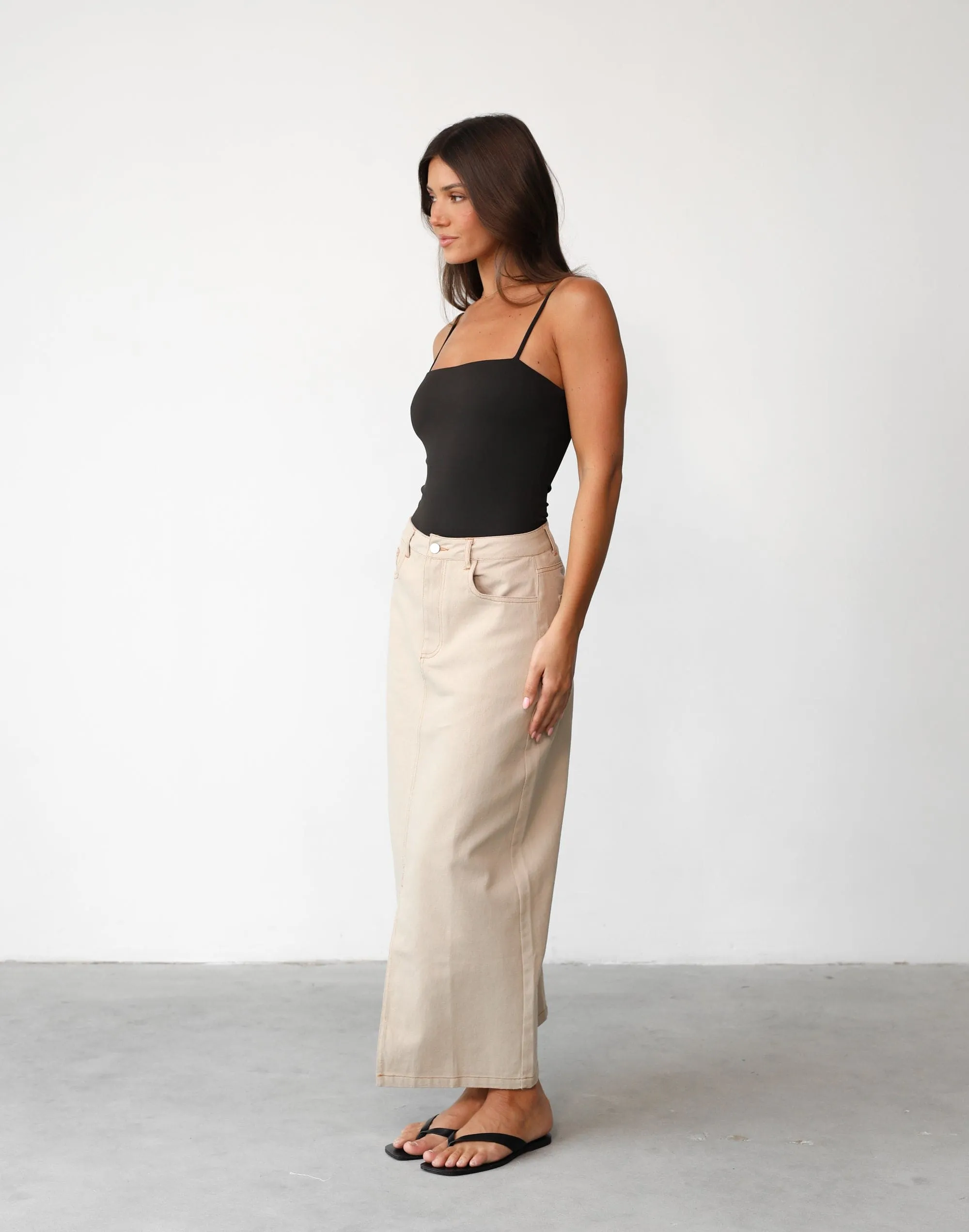 Yana Maxi Skirt (Beige)